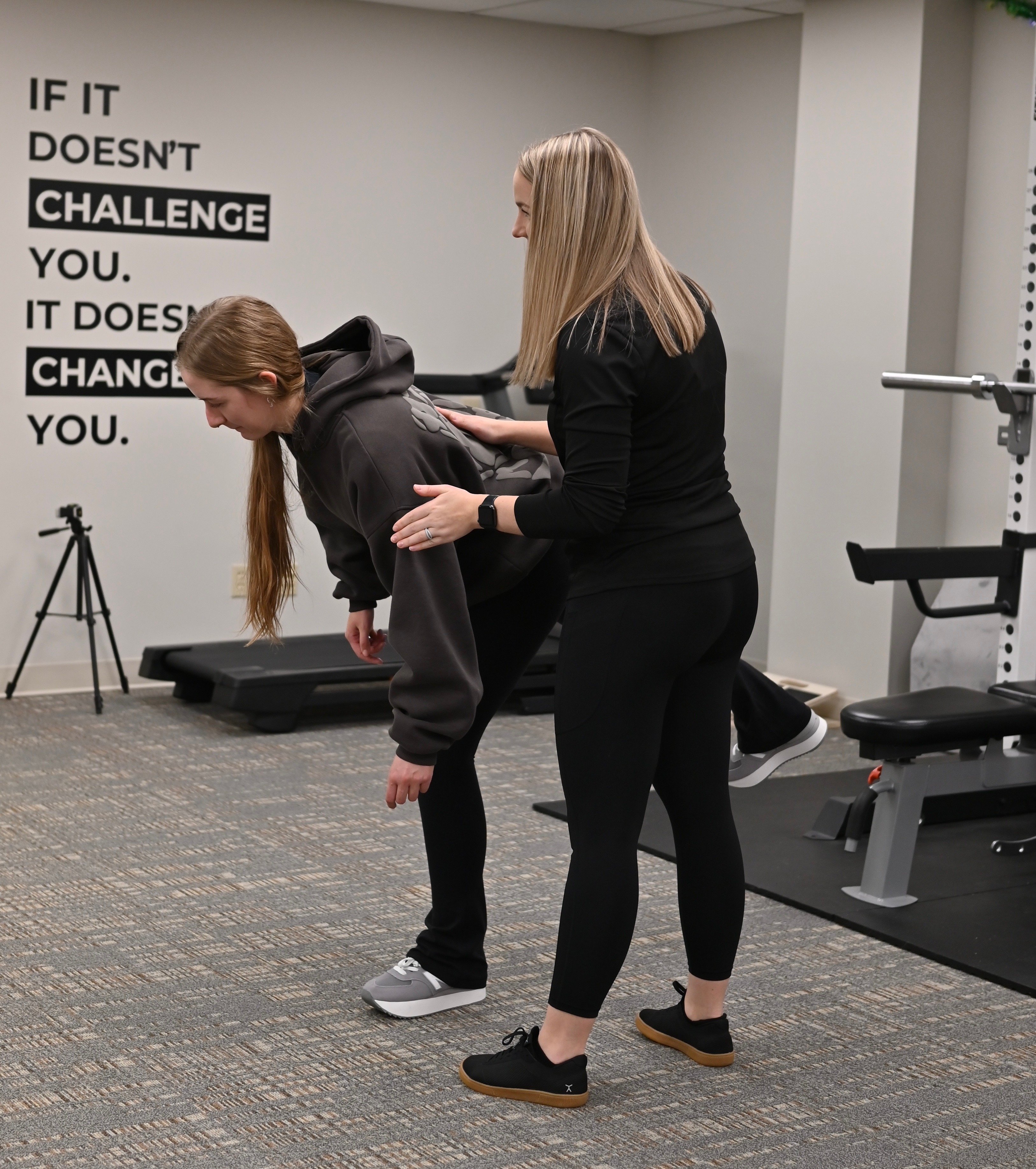 patient receiving manual therapy treatment from a physical therapist